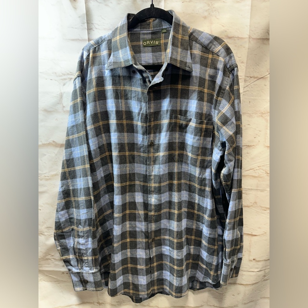 Orvis‎ men’s flannel blue size XL